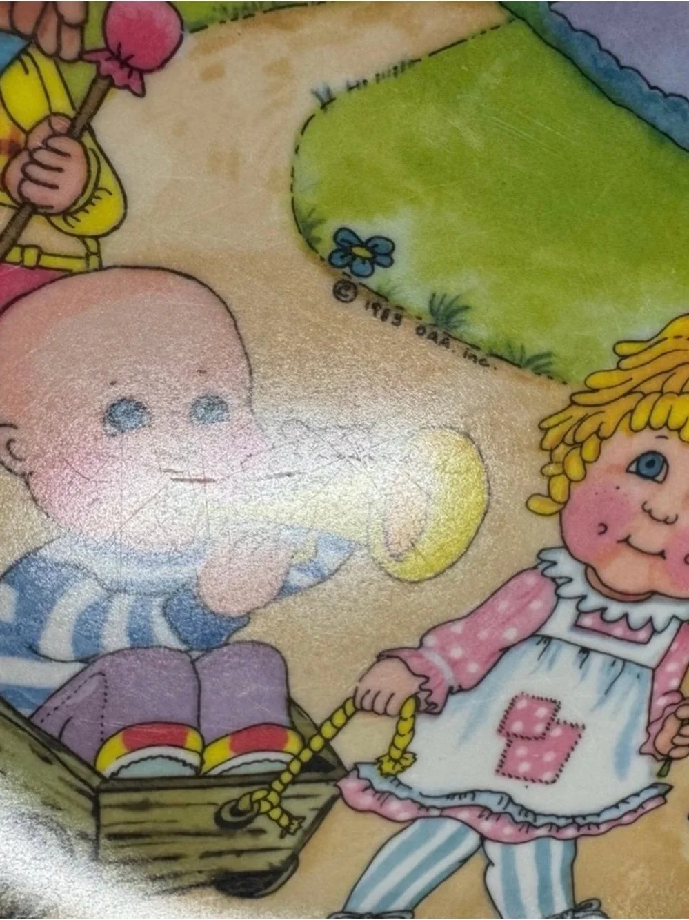 Cabbage Patch Kids 9” Melamine Plate Vintage 1980’s